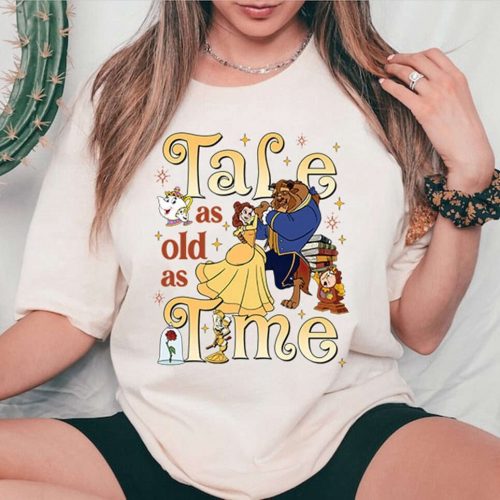 Belle Princess T-shirt Disneyland Beauty and the Beast Characters Tee Magic Kingdom Family Vacation 2024