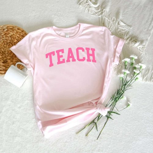 Teacher Squad Shirt: Teach T-shirt School Shirt First Grade Shirt Pink Love Shirt & Inspiring Teacher Valentine Gifts – Teach Love Inspire