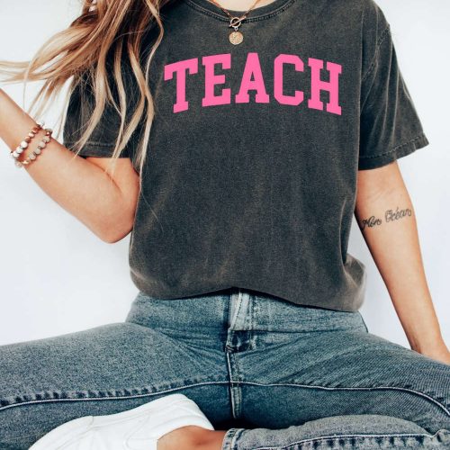 Teacher Squad Shirt: Teach T-shirt School Shirt First Grade Shirt Pink Love Shirt & Inspiring Teacher Valentine Gifts – Teach Love Inspire