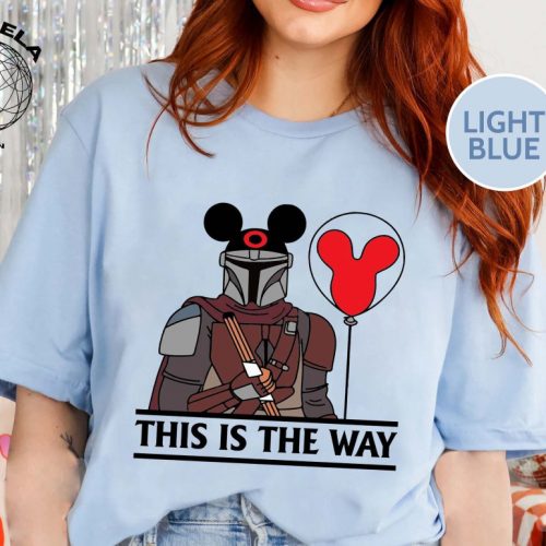 Disney Star Wars Shirt: This Is The Way Mandalorian Shirt with Mouse Ears – Perfect Disney T-Shirt for Men