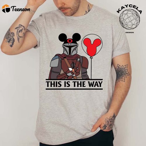 Disney Star Wars Shirt: This Is The Way Mandalorian Shirt with Mouse Ears – Perfect Disney T-Shirt for Men