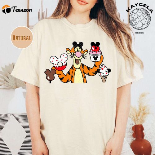 Tigger & Winnie The Pooh Snacks Shirt – Disney Disneyland Trip Shirt with Tigger & Pooh Characters – Delicious Disney Snack Shirt for Disney Lovers