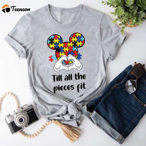 Till All Pieces Fit: Autism & Disney Mickey Mouse Shirt – Raise Awareness with this Engaging Tee!