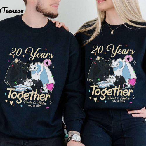 Toothless & Light Fury Valentine Shirt – Custom Disney Anniversary Matching Couple Gift