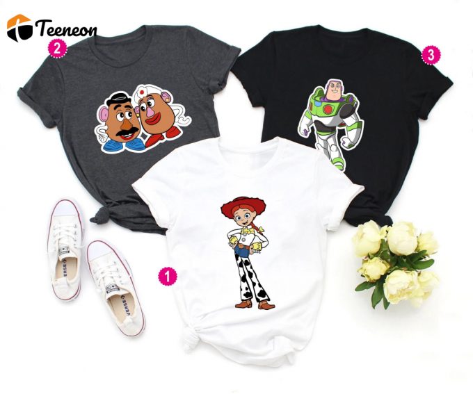 Toy Story Characters Shirts – Birthday Group Tee With Tree Rex Stich Woody Jessie Buzz Lightyear Aliens Hamm &Amp;Amp; More!