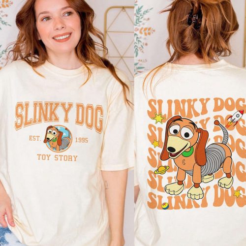 Toy Story Slinky Dog Sweatshirt – 2 Sided Pixar Shirt: Buzz Lightyear Woody – Family Epcot Tee