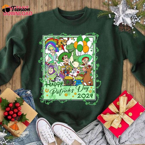 Toy Story St Patrick s Day Png & Character Tee: Irish Shamrock & Disneyland Holiday Family Shirt 2024