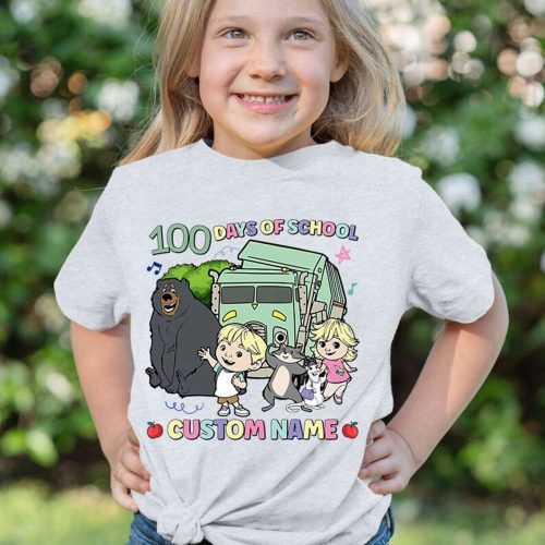 Trash Truck 100 Days of School Shirt – Personalized Tee for Kids Birthday & School