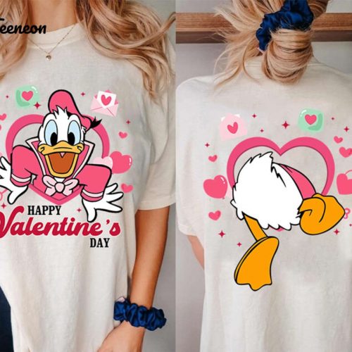 Valentines Day Shirt: Donald Duck & Daisy Duck Disneyland Couple Sweatshirt – Perfect Family Vacation Crewneck & Gift