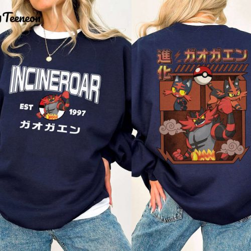 Incineroar Est 1997 Shirt – Pikachu Family Matching & Birthday Shirt: Perfect Pokemon Lover Gift!