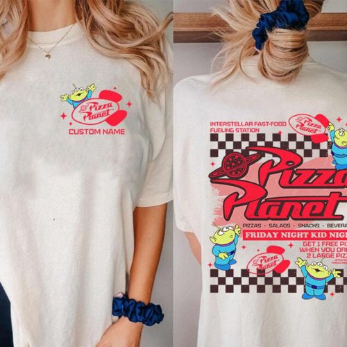 2024 Pizza Planet Shirt Pixar Toy Story Aliens DisneyTrip Disneyland Family Vacation