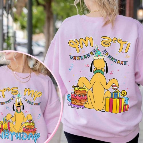 Pluto Dog Birthday Shirt: Two-Sided Disneyland Trip & Matching Family Vacation Kids Tee