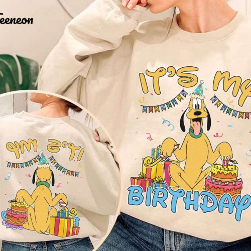 Pluto Dog Birthday Shirt: Two-Sided Disneyland Trip & Matching Family Vacation Kids Tee