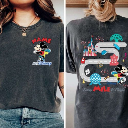 Disneyland & Disney World RunDisney Marathon Shirts: Two-Sided Parks Tour & Mickey Mouse Weekend Running Gear