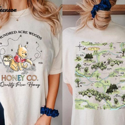 Vintage Winnie the Pooh Honey Co Map Shirt Disney Trip Shirts