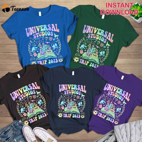 Family Vacation 2023 Shirt Universal Studios Trip PNG File Wizard House School Shirts