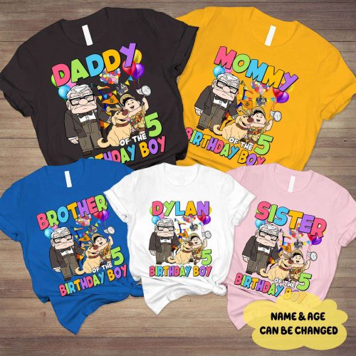 Up Movie Family Birthday Shirt Carl Ellie Russel Disneyland Party Shirt