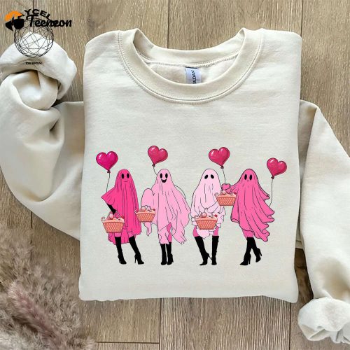 Spooky Valentine s Day Ghost Shirt: Funny Valentines Tee & Matching Gift for Her