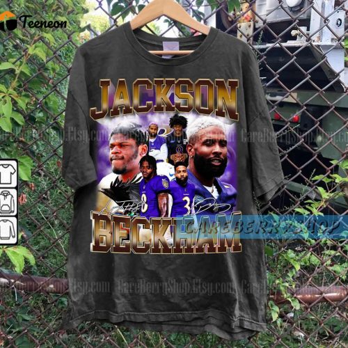 Vintage 90s Lamar Jackson OBJ Baltimore T-Shirt – Retro Graphic Style for Men & Women