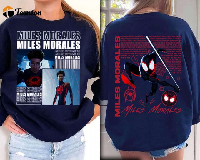 Vintage 90s Miles Morales Spider-Man Shirt Spider-Verse Sweatshirt Spider 2099 Punk