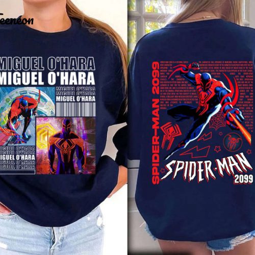 Vintage 90s Spider-Man 2099 Shirt Spider-Verse Sweatshirt Miguel O Hara Miles Morales