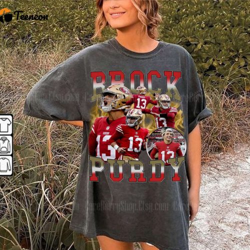 Vintage Brock Purdy 90s Shirt: Retro Football Sweatshirt & Bootleg Gift