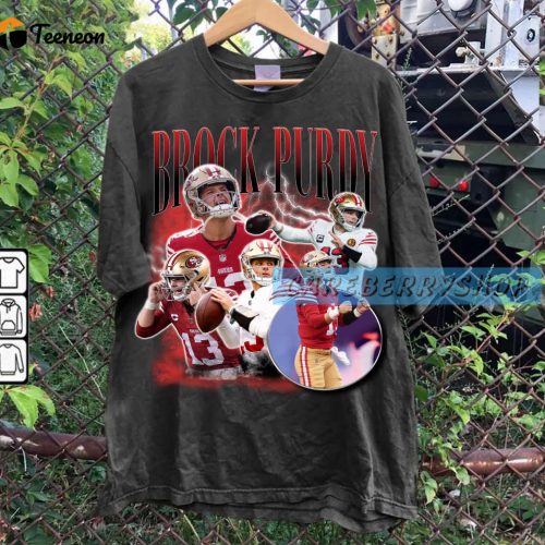 Vintage Brock Purdy Football Tee: 90s Retro Graphic Shirt for Unisex Fans – Limited Edition!