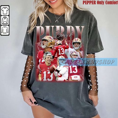 Vintage Brock Purdy Shirt: Retro Unisex Graphic Tee – Football Fan Favorite!