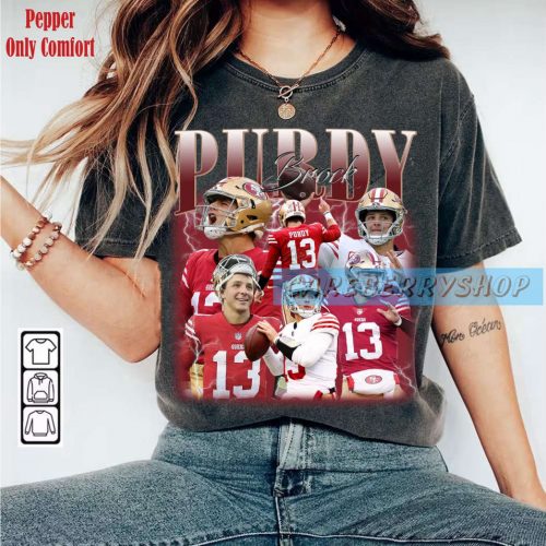 Brock Purdy Vintage Football Tee: Retro Unisex Graphic Shirt for Football Fans!