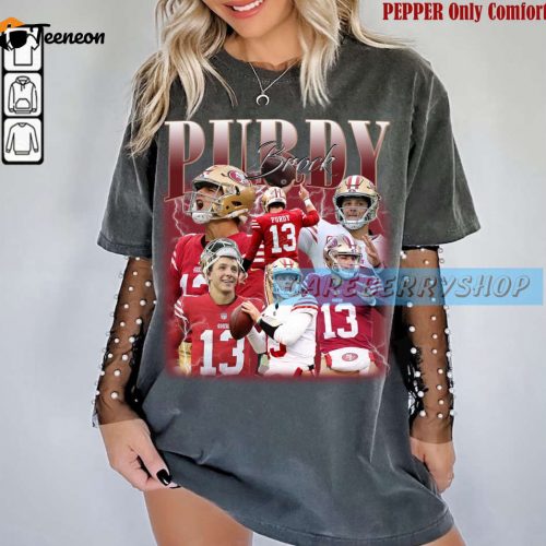 Vintage Brock Purdy Shirt Retro Unisex Graphic Tee Football Fan Shirt