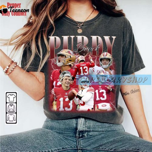 Vintage Brock Purdy Shirt: Retro Unisex Graphic Tee – Football Fan Favorite!