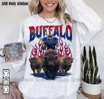 Vintage Buffalo Football Skeleton Sweatshirt – Comfort Color Crewneck Perfect Buffalo Fan Gift