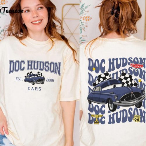 Vintage Cars Shirt Doc Hudson & McQueen 1977 Retro Disneyland & Magic Kingdom Shirt