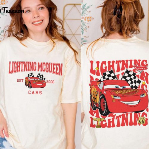 Vintage Lightning McQueen Car Pixar Shirt McQueen 1977 Retro Piston Cup Shirt