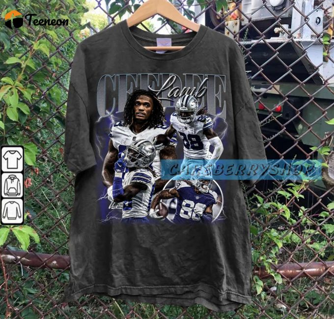 Vintage CeeDee Lamb & Brock Purdy Football Shirts: 90s Comfort Colors & Fan Tees