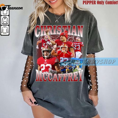 Vintage Christian McCaffrey Shirt: Retro Unisex Tee for Football Fans