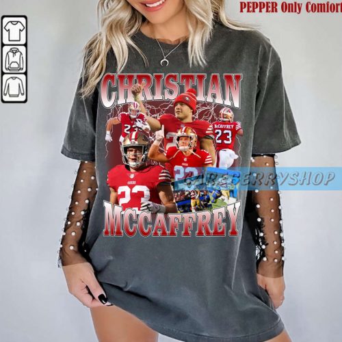 Vintage Christian McCaffrey Shirt: Retro 90s Graphic Tee for Football Fans