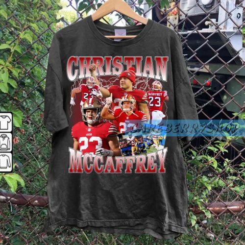 Vintage Christian McCaffrey Shirt: Retro Unisex Tee for Football Fans