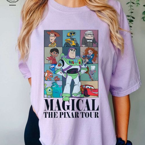 Vintage Disney Magical The Pixar Tour Shirt: Concert Music Sweatshirt featuring Iconic Disney Pixar Characters from Toy Story