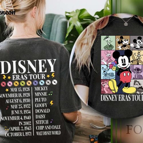 Vintage Disneyland Eras Tour Shirt – Mickey & Friends Retro Music Concert Tee