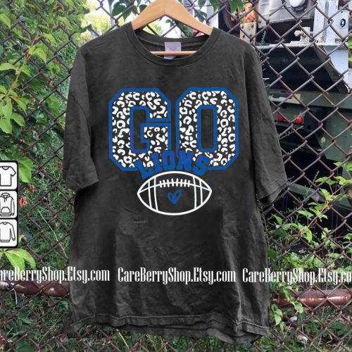 Vintage Go Detroit Leopard Football Sweatshirt – Stylish Detroit Football Fan Gift