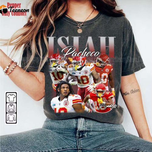 Vintage Isiah Pacheco Shirt: Retro 90s Football Tee for Unisex Fans