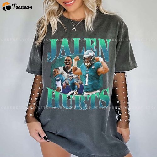 Vintage Jalen Hurts Football Tshirt: 90s Bootleg Style Sweatshirt & Fan Gift