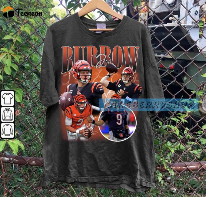 Vintage Joe Burrow Shirt – Bootleg Comfort Colors Tee Football Fan Tee