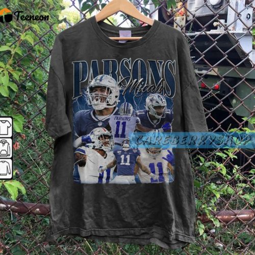 Vintage Micah Parsons Football Shirt: Retro Sweatshirt & Bootleg Design for American Football Fans