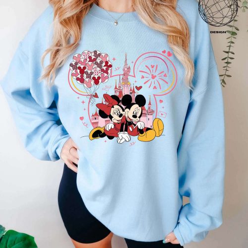 Vintage Mickey and Minnie Shirt: Disney Valentines Day Sweatshirt & Valentine s Day Shirt