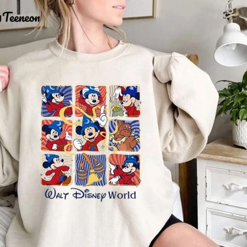 Vintage Mickey Fantasia Sorcerer Shirt Retro Disneyworld Shirt Disneytrip Magic Kingdom Tee