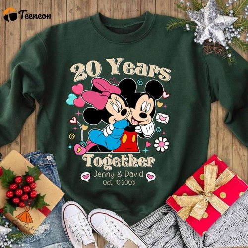 Disneyland Vintage Mickey & Minnie Love Shirt Matching Couple Shirt Disneyland Sketch Engaging & Stylish