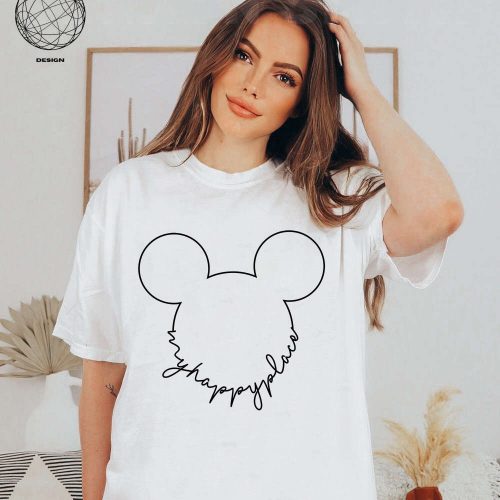 Discover the Magic: Vintage Mickey Mouse Shirt My Happy Place – Disney Disneyland Disney World! Matching Family Disney Shirts Available!