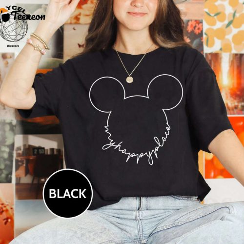 Discover the Magic: Vintage Mickey Mouse Shirt My Happy Place – Disney Disneyland Disney World! Matching Family Disney Shirts Available!